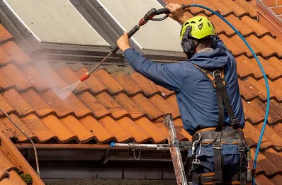 Démoussage et hydrofuge de toiture à Aurons
